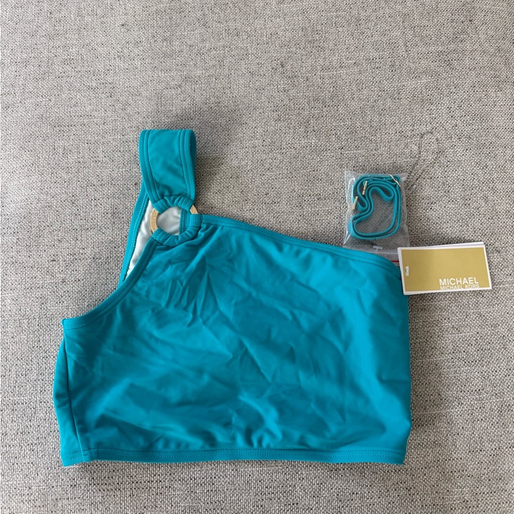 NWT MICHAEL KORS ONE SHOULDER BIKINI TOP - Picture 2 of 5